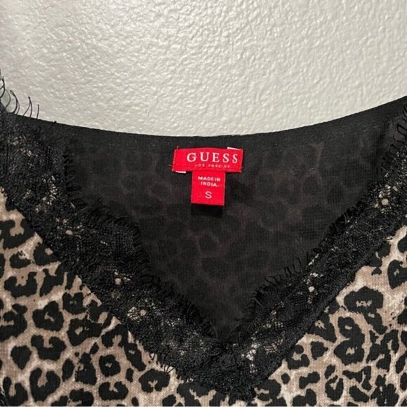 GUESS-Flowy Animal print Tank Top Size S - Picture 4 of 4